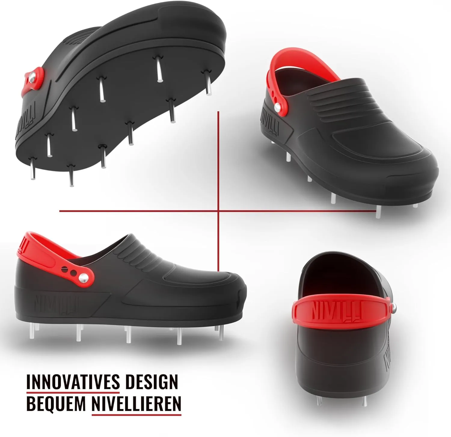 Work - Spiked Shoes for Epoxy Floor Coating Nailshoe Clog for Safe Walking on All self Floor Leveling compounds as Well Epoxy Topcoats Concrete Resin