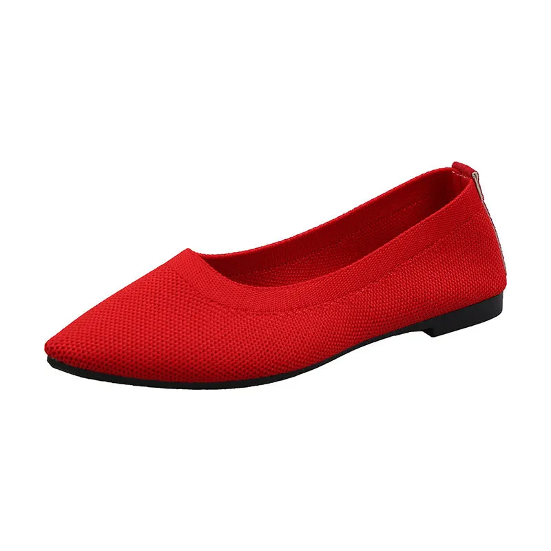 Woven Flat-bottomed Pointed Cloth Shoes