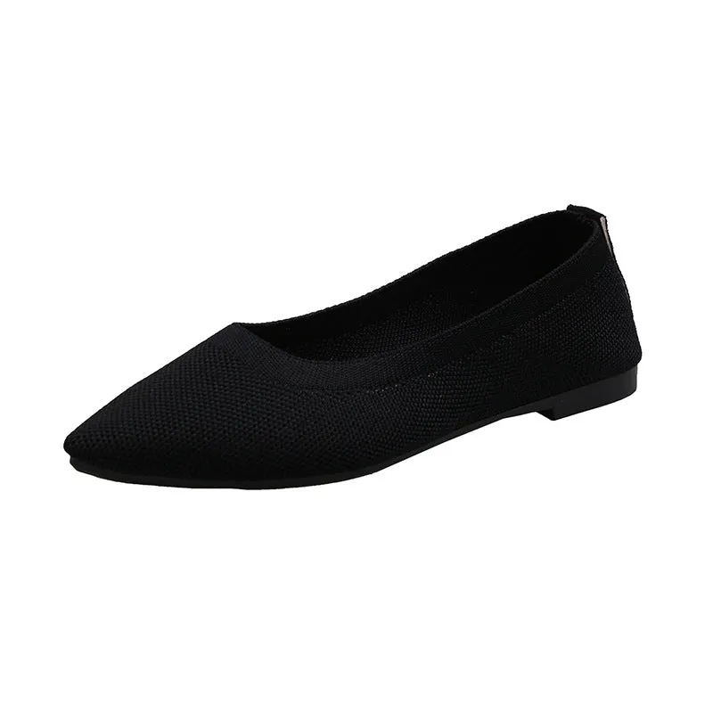 Woven Flat-bottomed Pointed Cloth Shoes