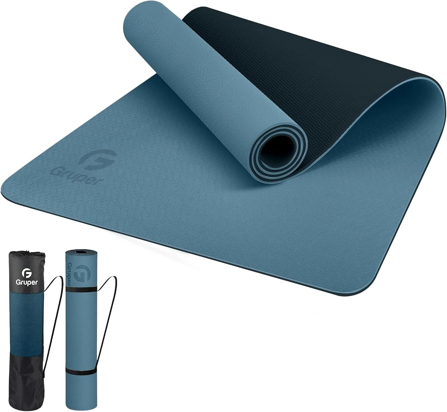 Yoga Mat Non Slip TPE Thick Yoga Mat, Large Size 72"L x 24"W x 0.32"Th, Eco Friendly Exercise Mat with Carrying Strap, Pro Yoga Mats for Women, Workout Mats for Home, Pilates and Floor Exercises