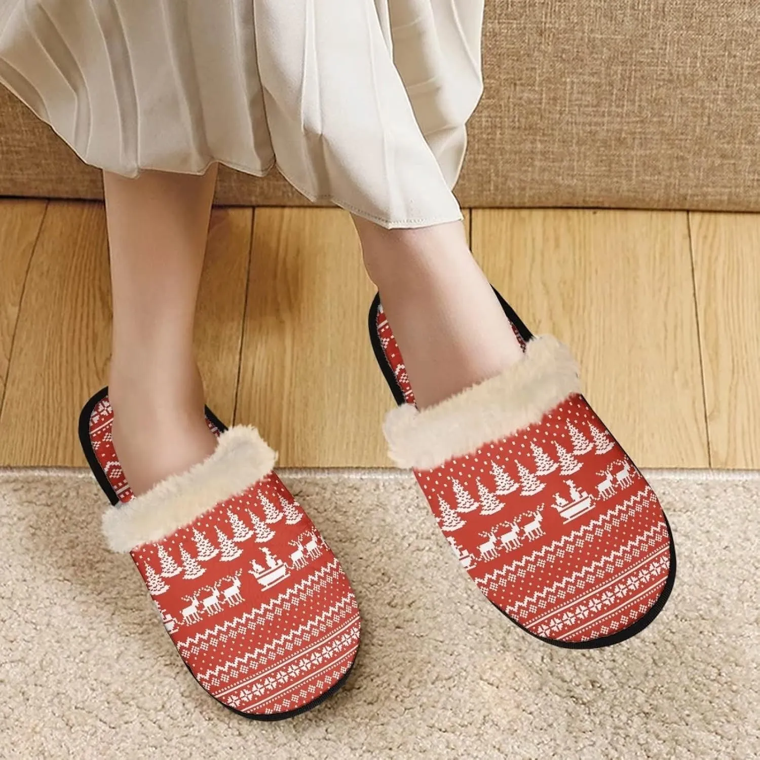 Yzaoxia House Slippers for Women Girls Soft Cozy Bedroom Slippers Fuzzy Warm Winter Anti Slip