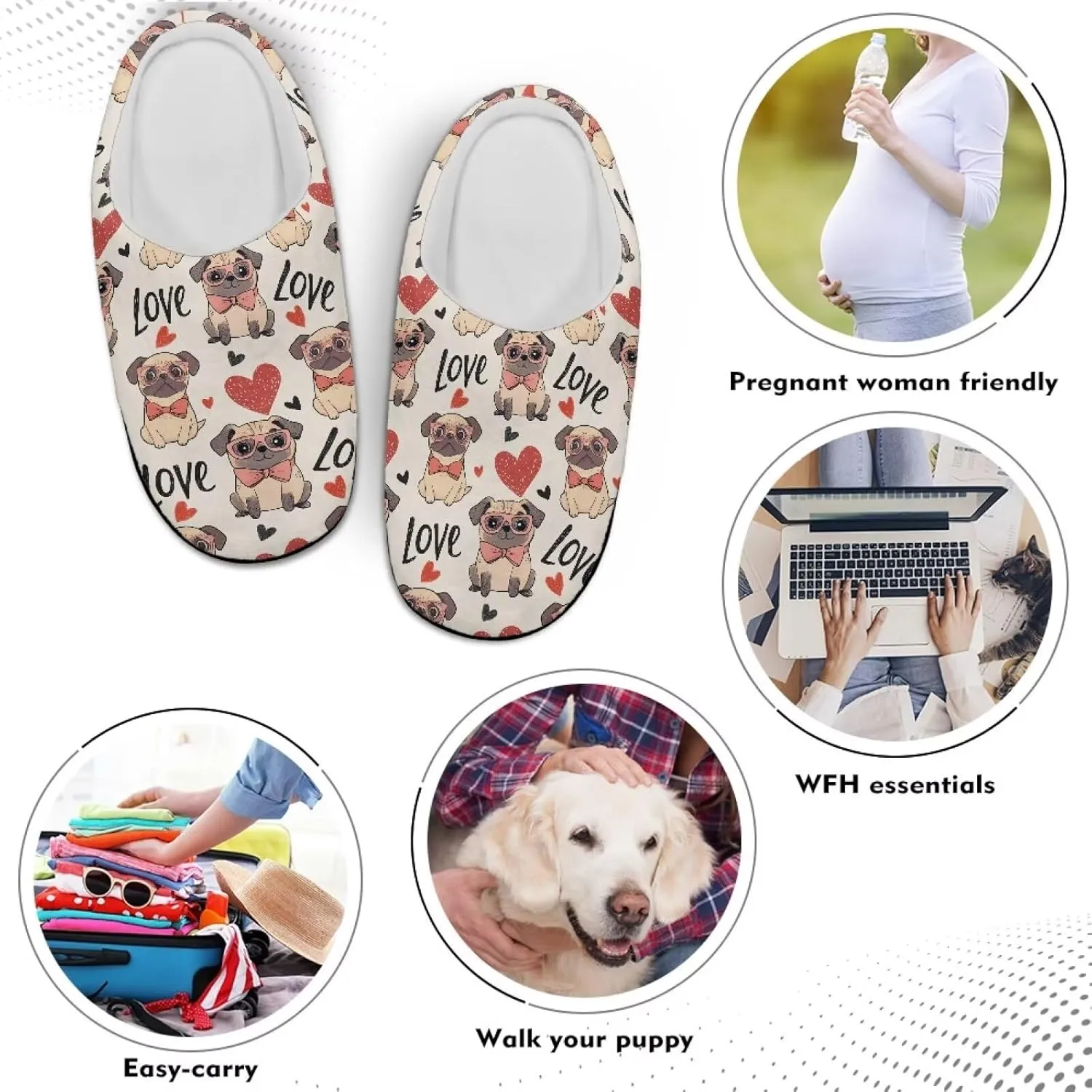 Yzaoxia Slippers for Women Size 5.5-12 Warm Cozy Bedroom Slippers Man Soft Plush House Slippers