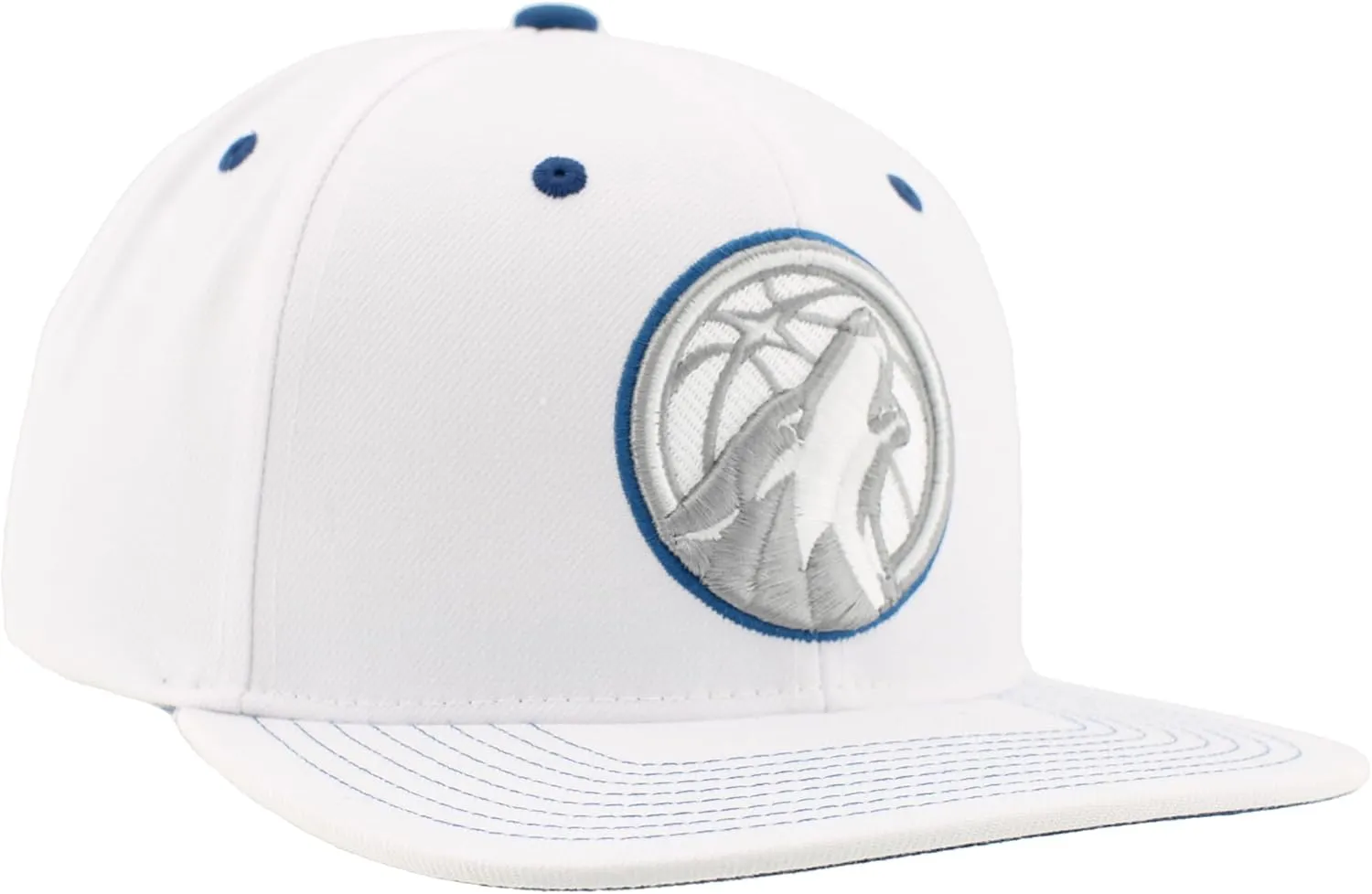 ZHATS NBA Officially Licensed Adjustable Snapback Hat Flat Bill Z11 Pop White