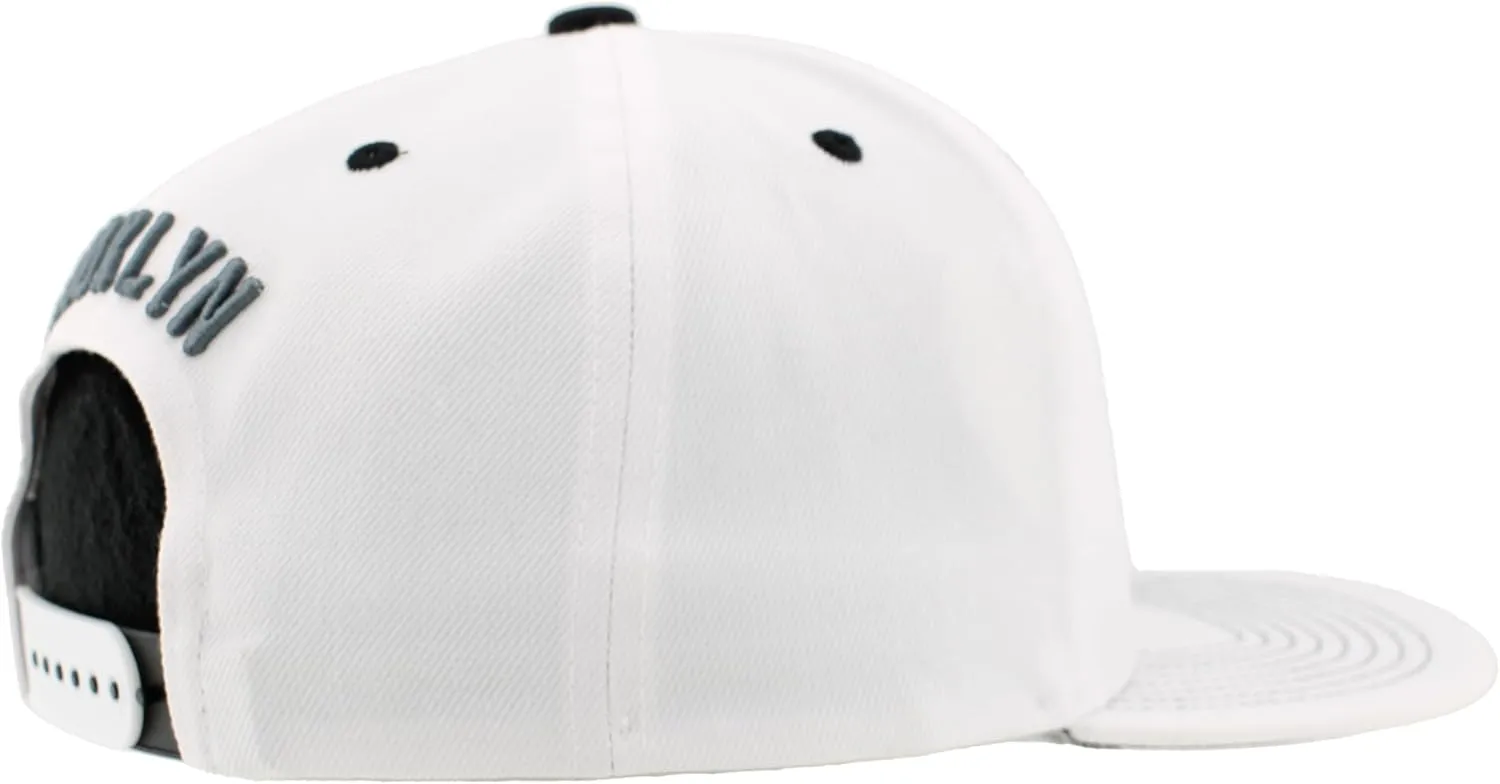 ZHATS NBA Officially Licensed Adjustable Snapback Hat Flat Bill Z11 Pop White