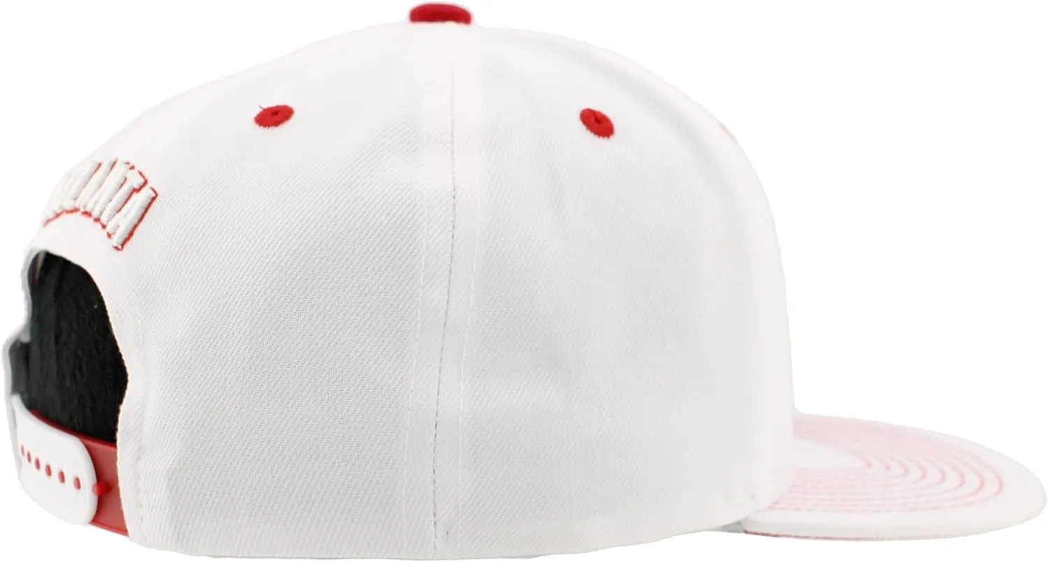 ZHATS NBA Officially Licensed Adjustable Snapback Hat Flat Bill Z11 Pop White