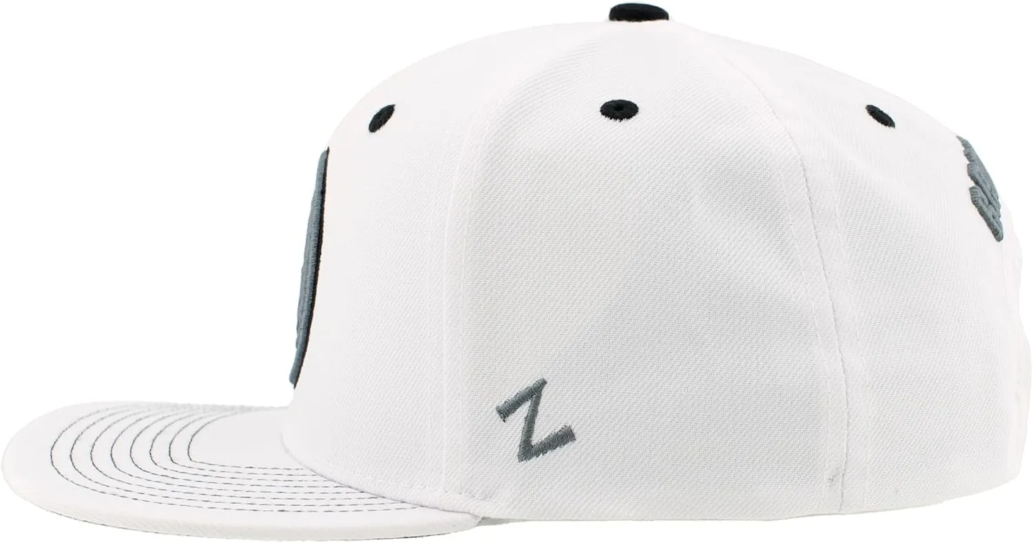 ZHATS NBA Officially Licensed Adjustable Snapback Hat Flat Bill Z11 Pop White