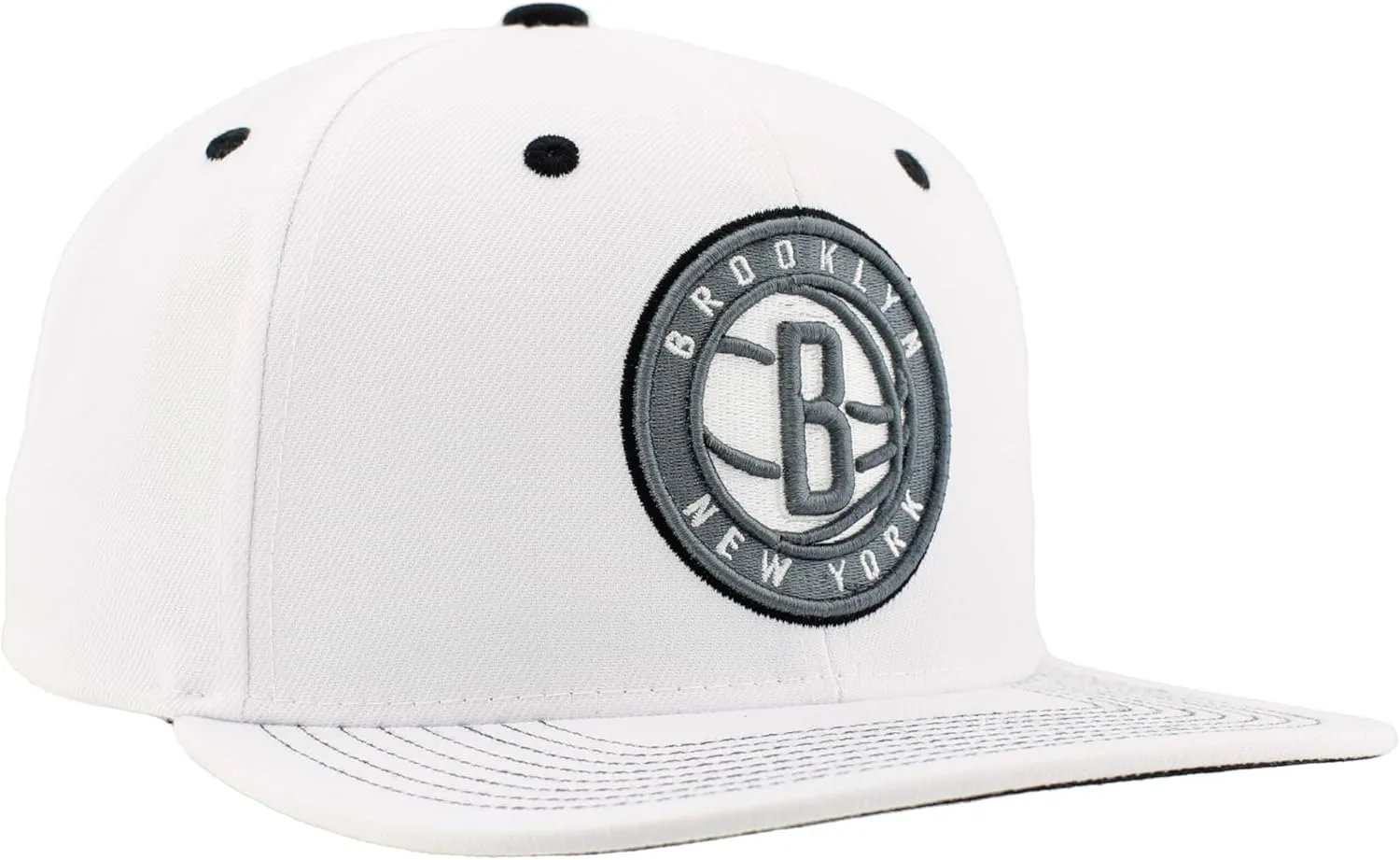 ZHATS NBA Officially Licensed Adjustable Snapback Hat Flat Bill Z11 Pop White