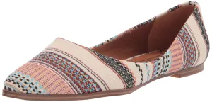 ZODIAC Women's Hill Slip On Pointed Toe Flat,Beige Multi, 7.5